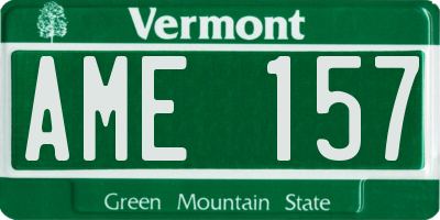 VT license plate AME157