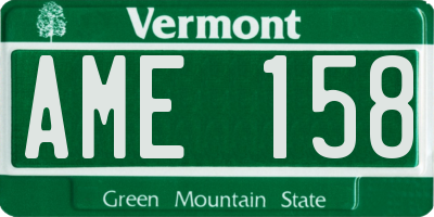 VT license plate AME158