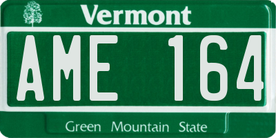 VT license plate AME164