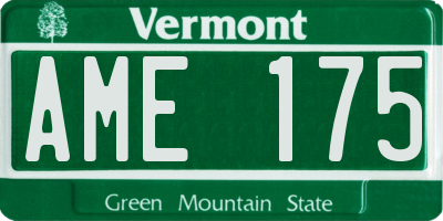 VT license plate AME175