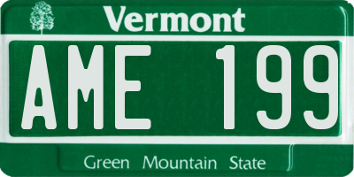 VT license plate AME199