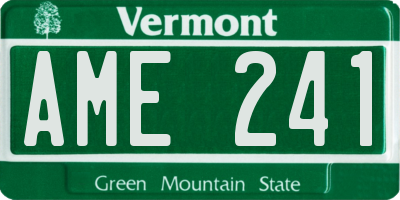 VT license plate AME241