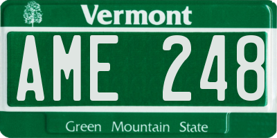 VT license plate AME248