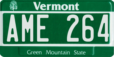 VT license plate AME264