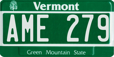 VT license plate AME279