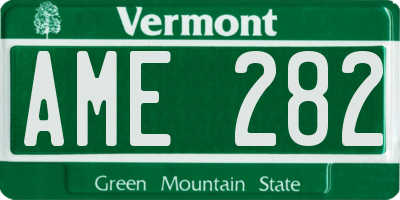 VT license plate AME282