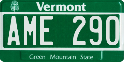 VT license plate AME290