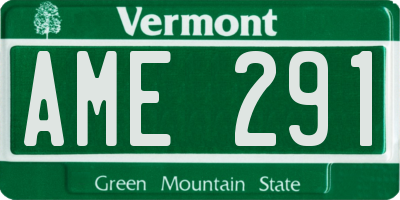 VT license plate AME291