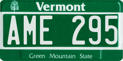 VT license plate AME295