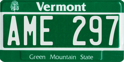 VT license plate AME297