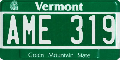 VT license plate AME319
