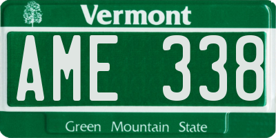 VT license plate AME338