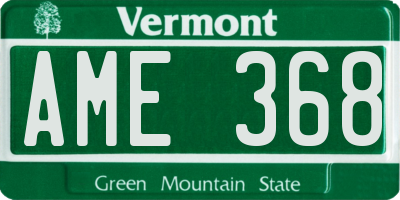 VT license plate AME368