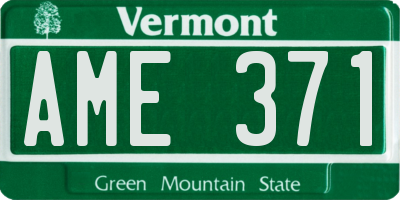VT license plate AME371