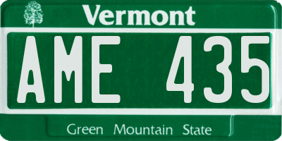 VT license plate AME435