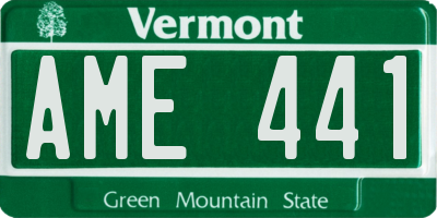 VT license plate AME441