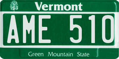 VT license plate AME510