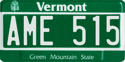 VT license plate AME515