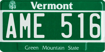 VT license plate AME516