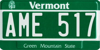 VT license plate AME517