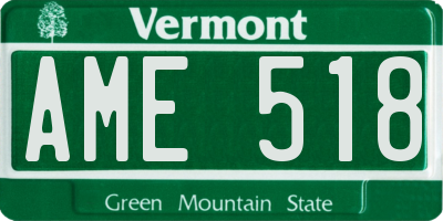 VT license plate AME518