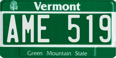 VT license plate AME519