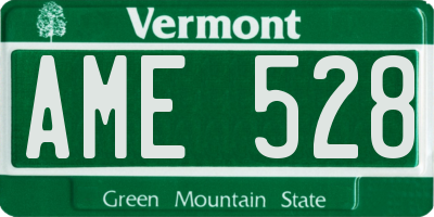 VT license plate AME528