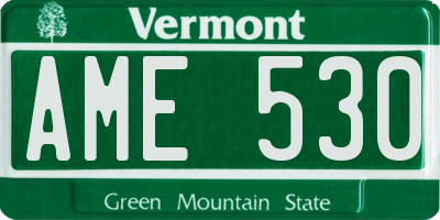 VT license plate AME530