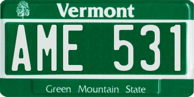VT license plate AME531