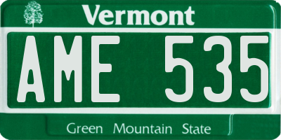 VT license plate AME535