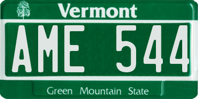 VT license plate AME544