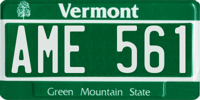 VT license plate AME561
