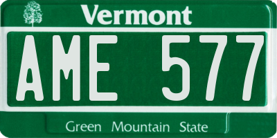 VT license plate AME577