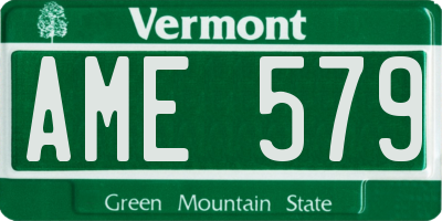 VT license plate AME579
