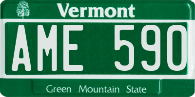 VT license plate AME590