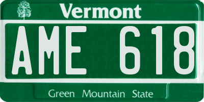 VT license plate AME618