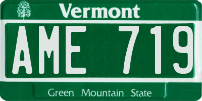 VT license plate AME719