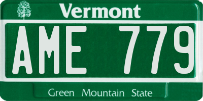 VT license plate AME779
