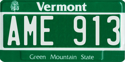 VT license plate AME913