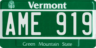 VT license plate AME919