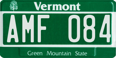VT license plate AMF084
