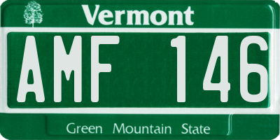 VT license plate AMF146