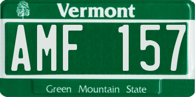 VT license plate AMF157