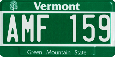 VT license plate AMF159