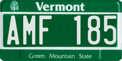 VT license plate AMF185