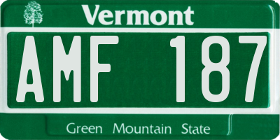 VT license plate AMF187
