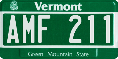 VT license plate AMF211