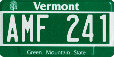 VT license plate AMF241