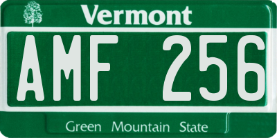 VT license plate AMF256
