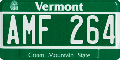 VT license plate AMF264